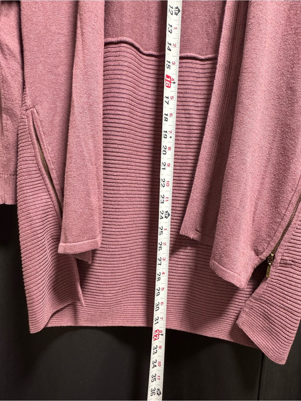 Worthington Dusty Rose Open-Front Long Cardigan - Picture 7 of 7